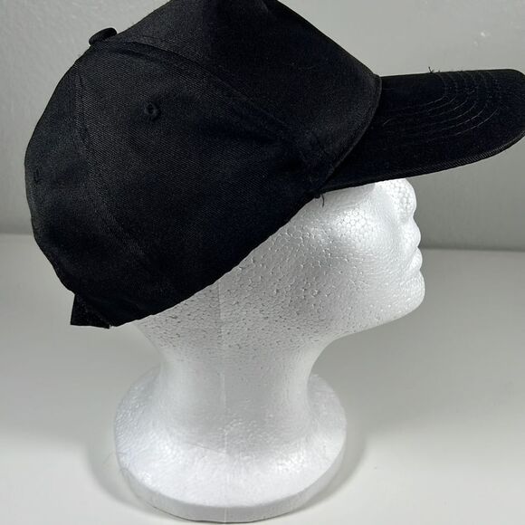 Baseball Cap w/ Hook & Loop Closure. Black. OSFM - Picture 4 of 6